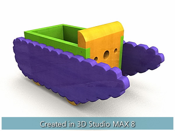 wooden toys cradle house 3d max - Wooden Toys... by I_Megaman_I